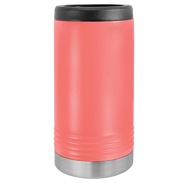 Custom Engraved Stainless Steel Beverage Holder for Slim Cans and Bottles Coral