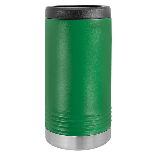 Custom Engraved Stainless Steel Beverage Holder for Slim Cans and Bottles  Green