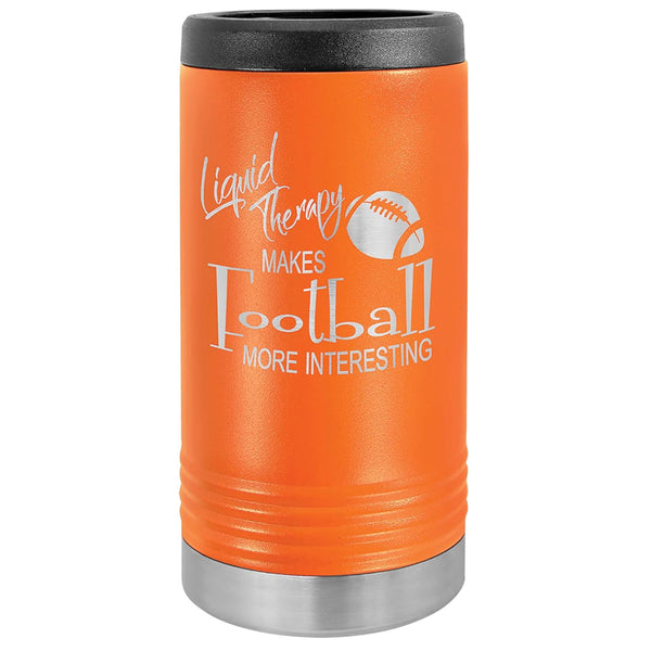 Custom Engraved Stainless Steel Beverage Holder for Slim Cans and Bottles  Orange