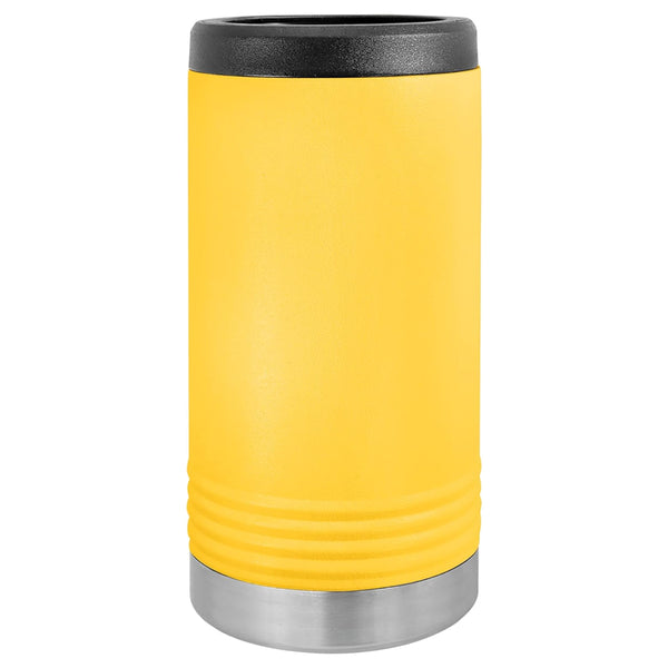 Custom Engraved Stainless Steel Beverage Holder for Slim Cans and Bottles  Yellow