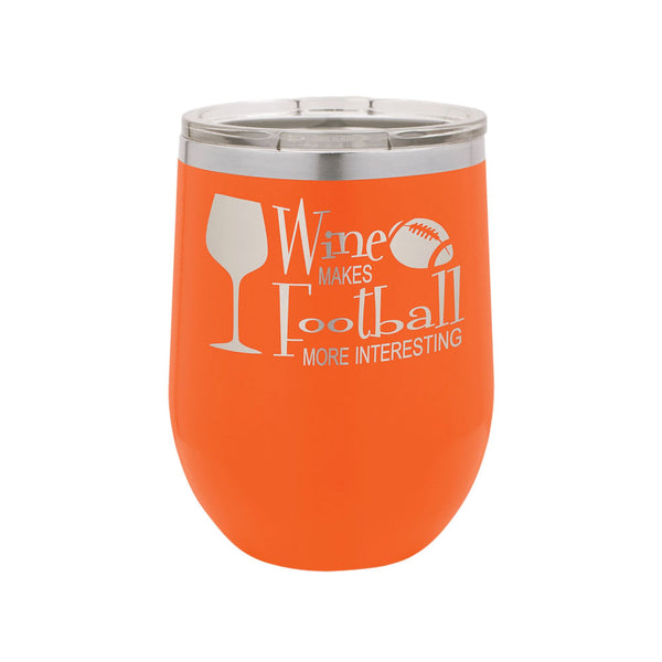 Polar Camel 12 ounce Wine Tumbler Orange