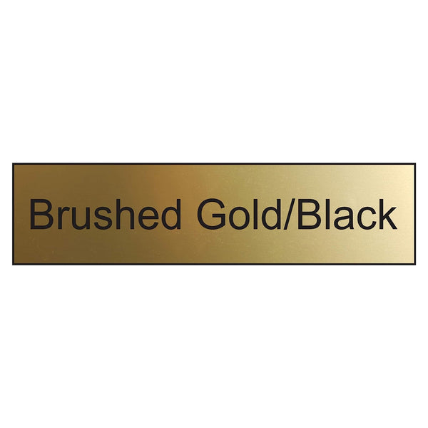 Name Plate Engraving Blanks - 2" x 8" (5-Pack) Brushed Gold