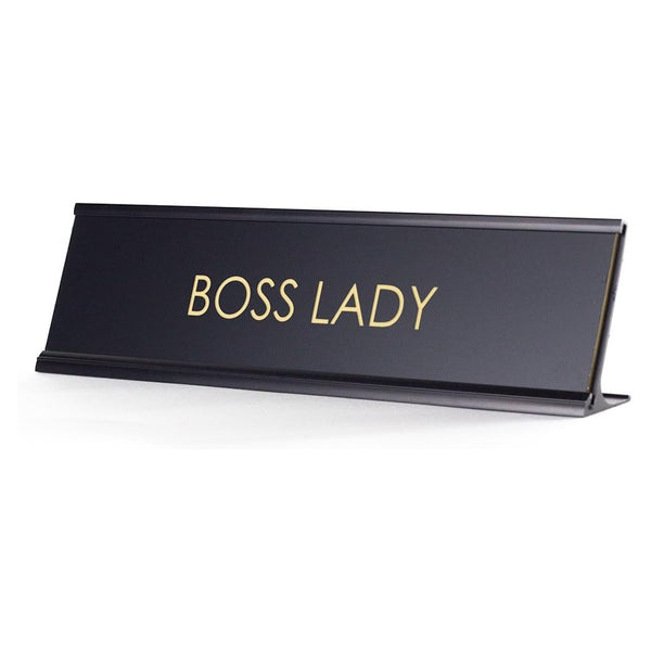 Black Desk Name Plate for Boss
