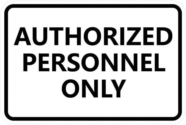 Signs IMPRUE Classic Framed Authorized Personnel Only Sign (Brushed Gold)